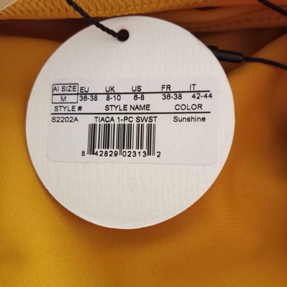 ANDREA IYAMAH Sunshine Yellow Tiaca Underwire Keyhole One Piece Swimsuit Medium - Picture 7 of 9